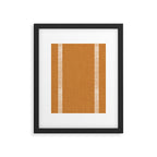 Modern Boho Serenity Stripes Caramel Brown Framed Art Print Gallery Image 6
