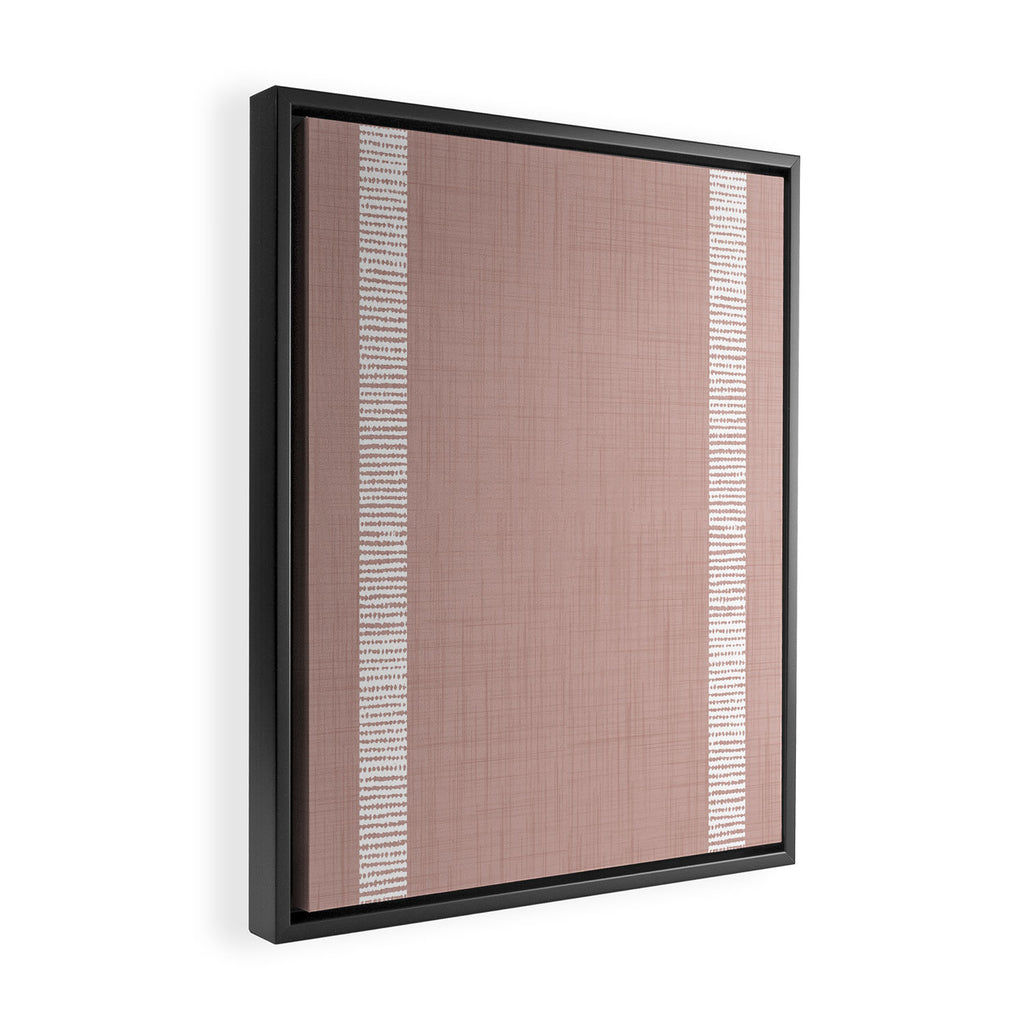 Modern Boho Serenity Stripes Mauve Framed Canvas Print Gallery Image 2