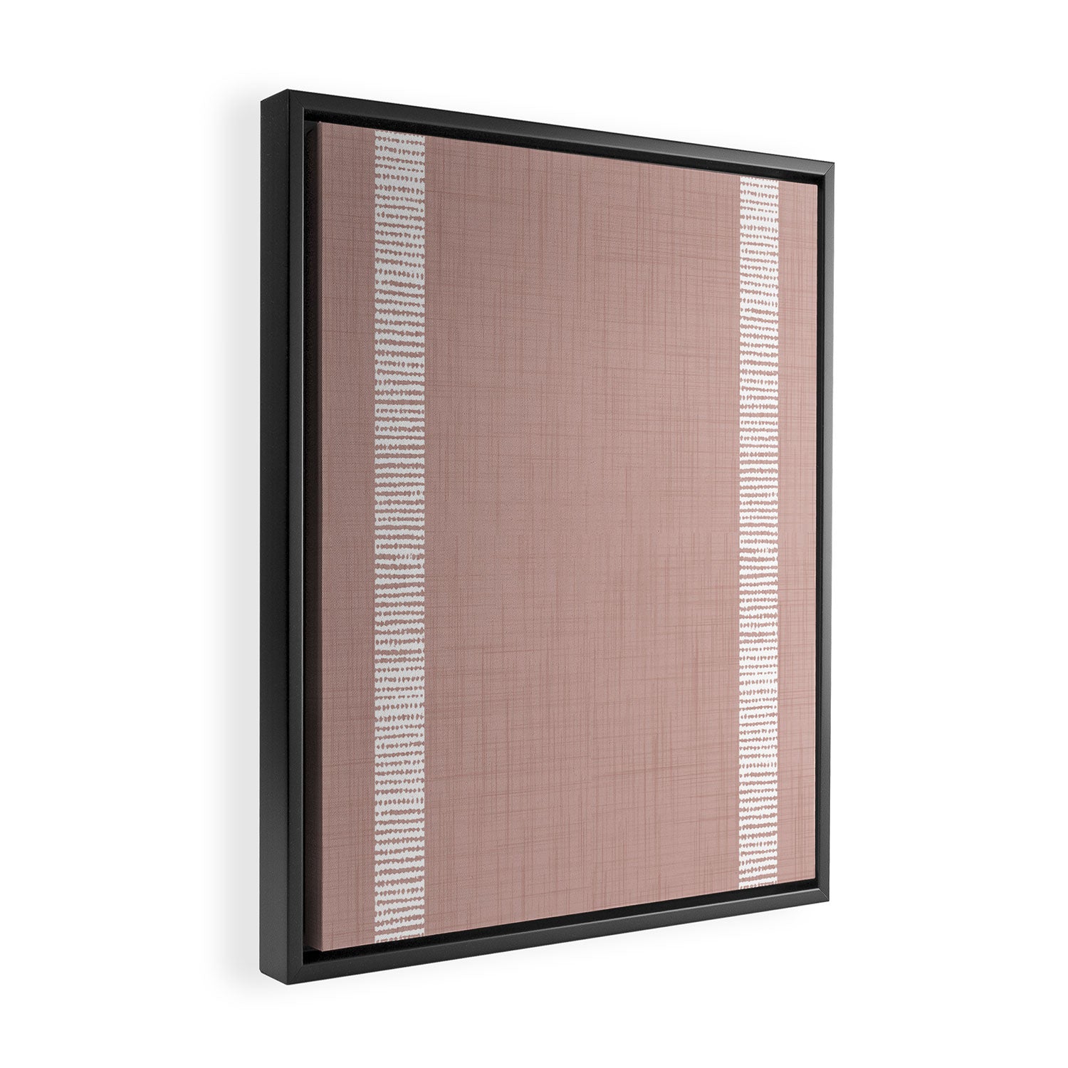 Modern Boho Serenity Stripes Mauve Framed Canvas Print Gallery Image 2