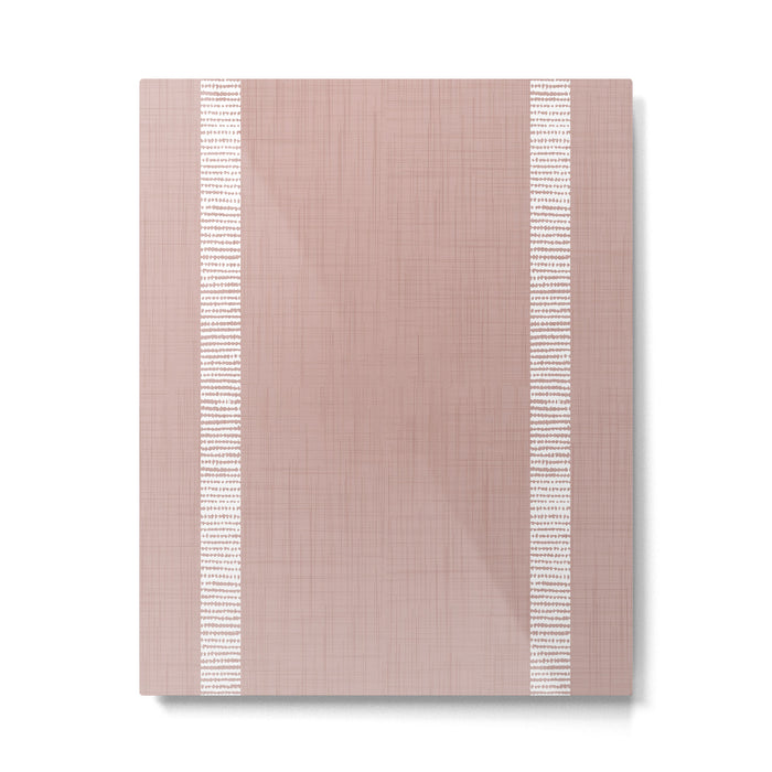 Modern Boho Serenity Stripes Mauve Metal Print Gallery Image 1