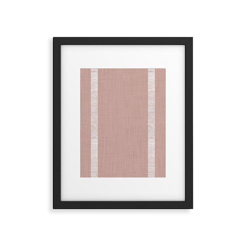Modern Boho Serenity Stripes Mauve Framed Art Print Gallery Image 6