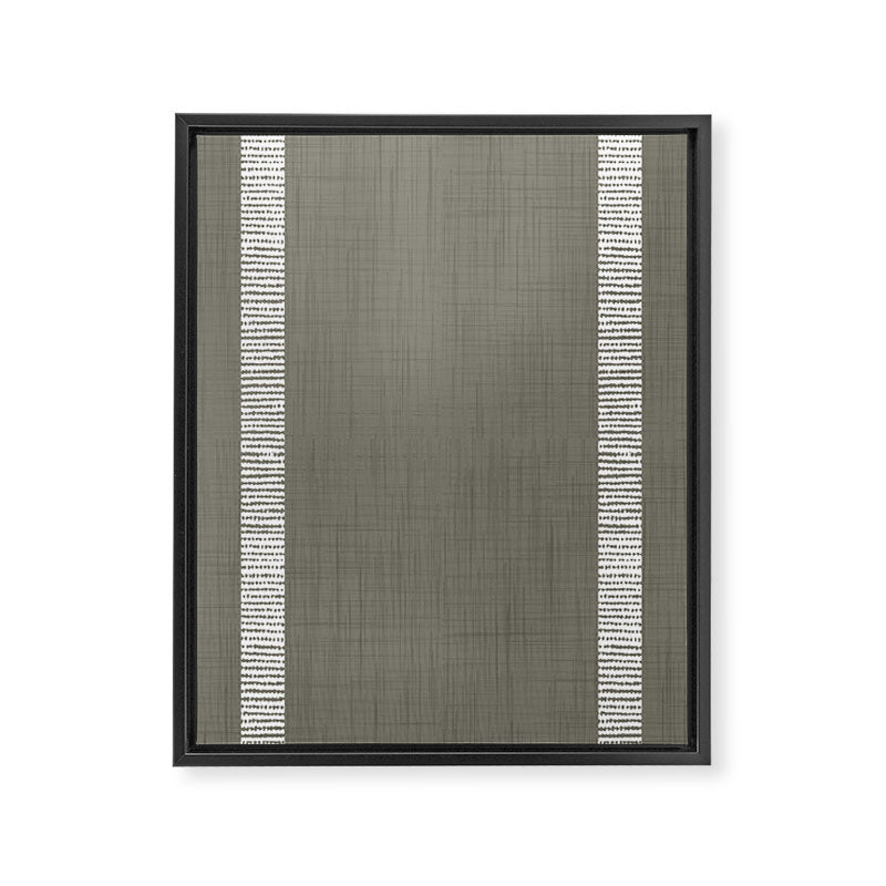 Modern Boho Serenity Stripes Muted Grey  Framed Canvas Print Gallery Image 8