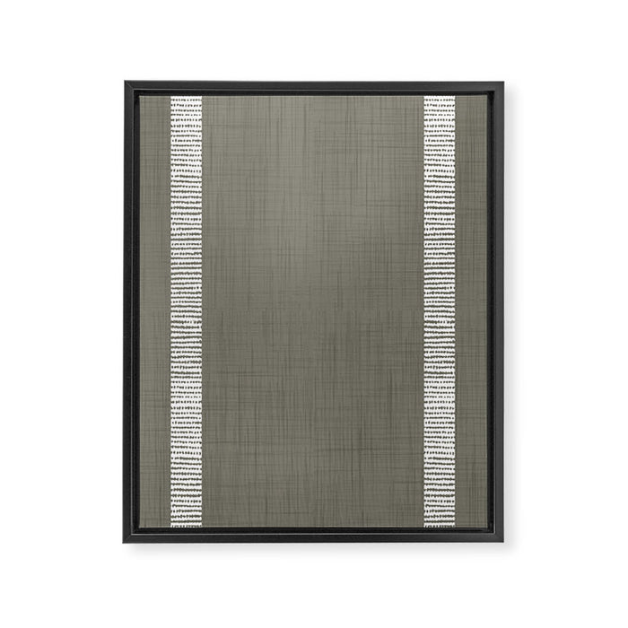 Modern Boho Serenity Stripes Muted Grey  Framed Canvas Print Gallery Image 1