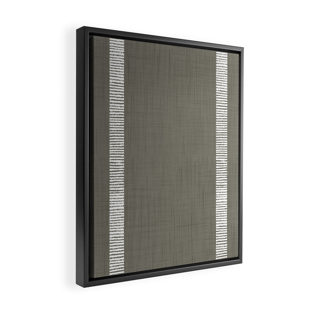 Modern Boho Serenity Stripes Muted Grey  Framed Canvas Print Gallery Image 2