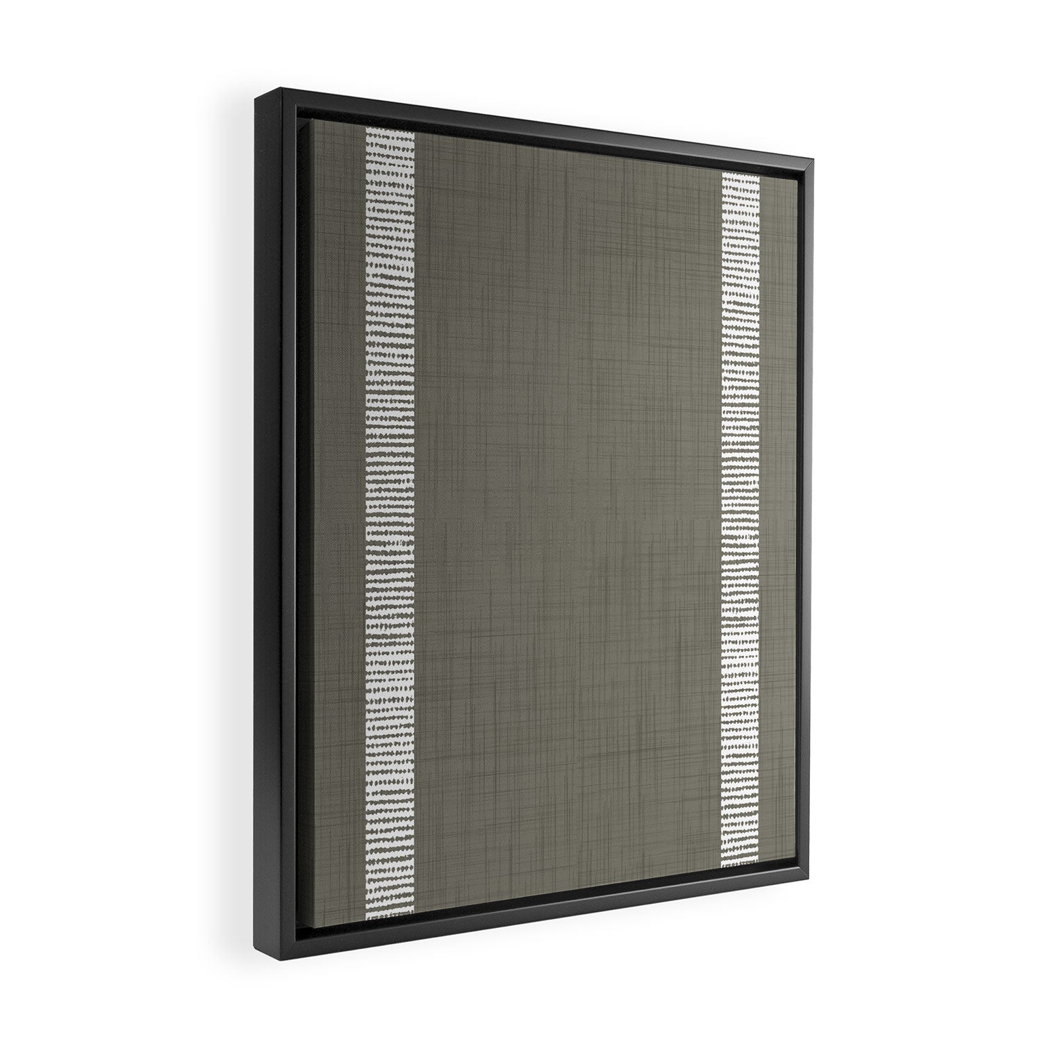 Modern Boho Serenity Stripes Muted Grey  Framed Canvas Print Gallery Image 2