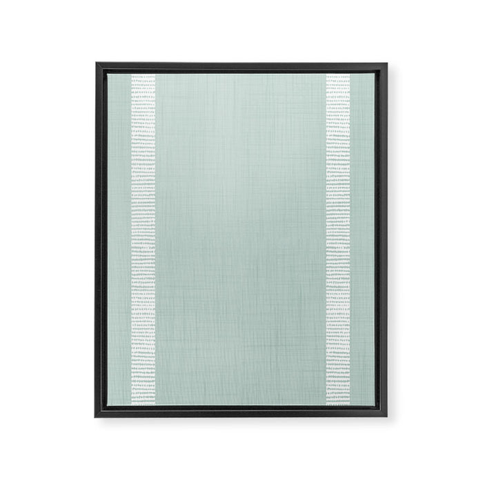 Modern Boho Serenity Stripes Soft Blue Framed Canvas Print Gallery Image 1