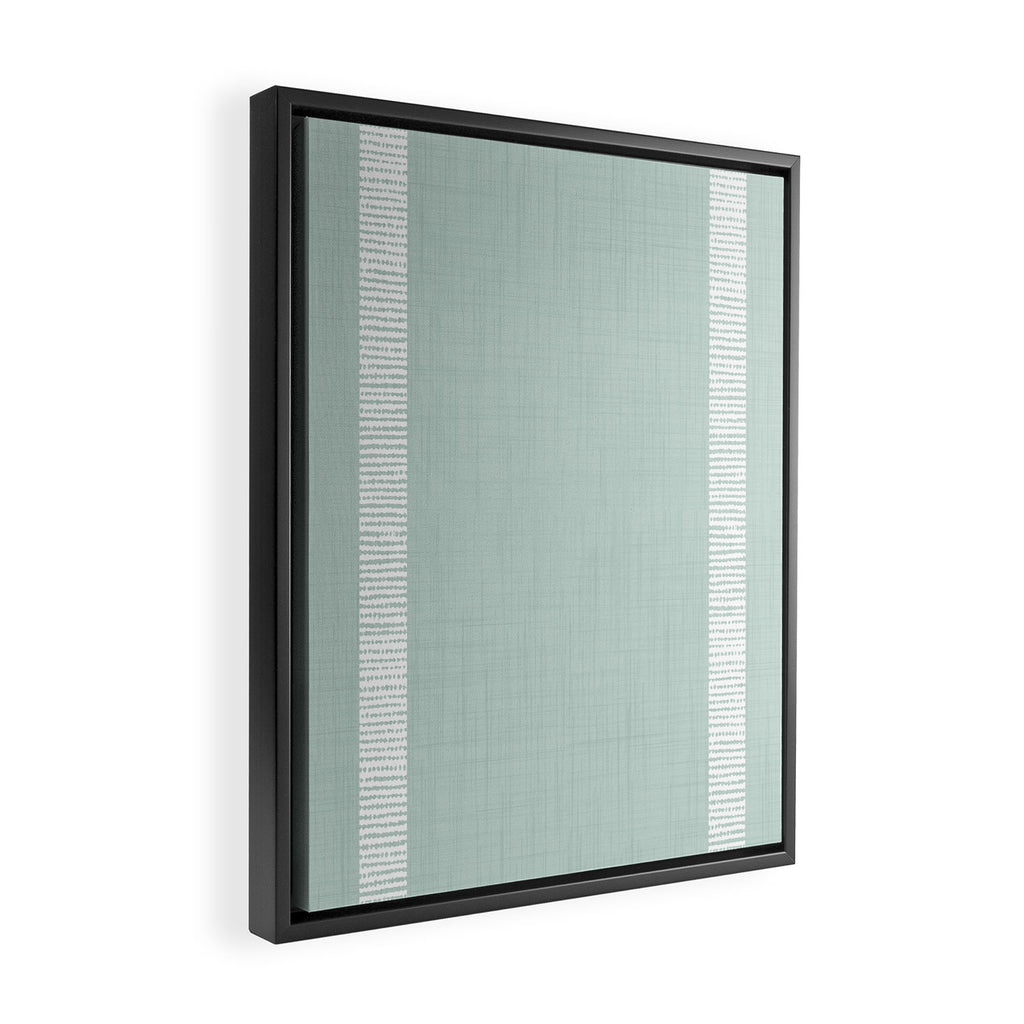 Modern Boho Serenity Stripes Soft Blue Framed Canvas Print Gallery Image 2