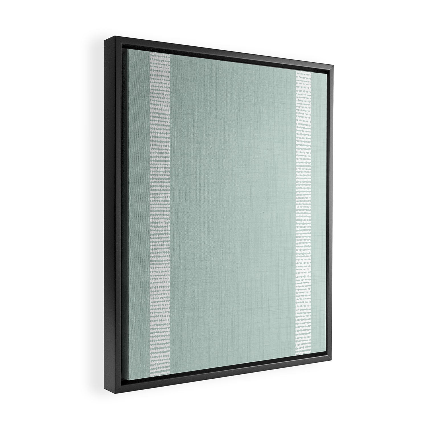 Modern Boho Serenity Stripes Soft Blue Framed Canvas Print Gallery Image 2