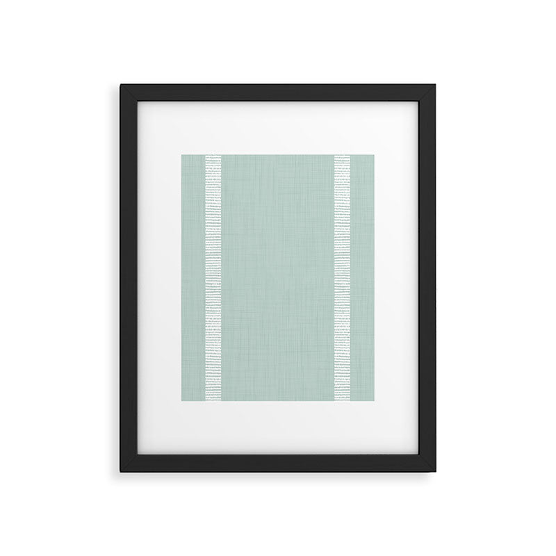 Modern Boho Serenity Stripes Soft Blue Framed Art Print Gallery Image 6