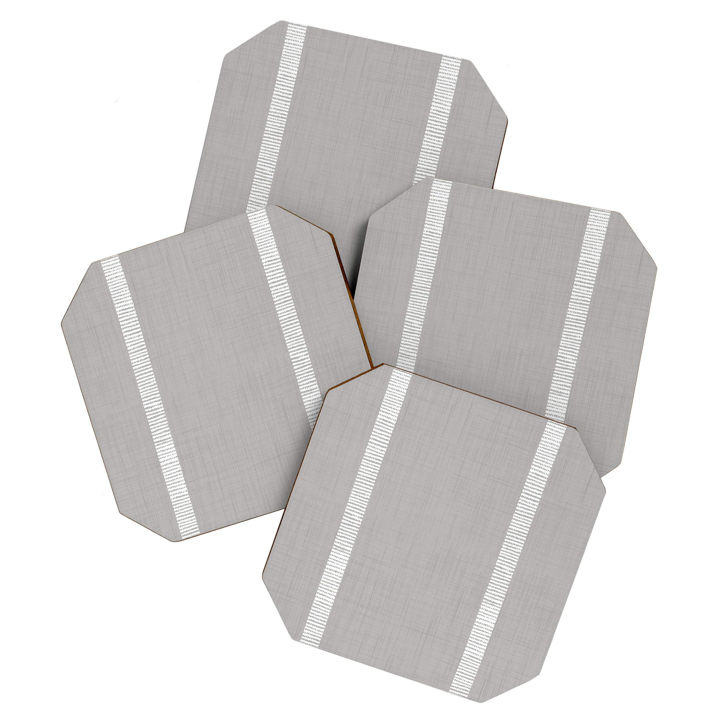 Modern Boho Serenity Stripes Soft Grey  Coaster Gallery Image 1