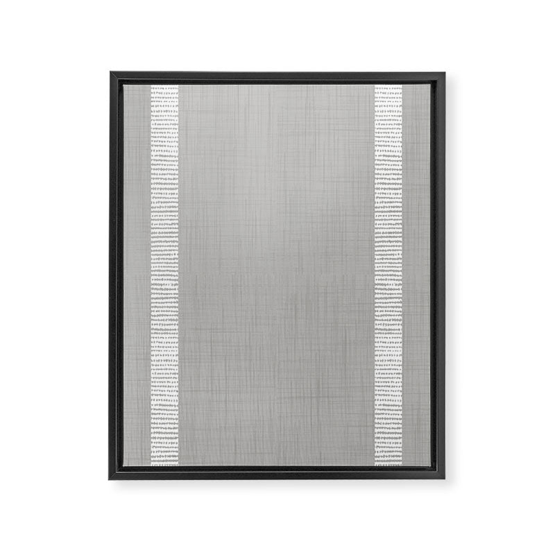 Modern Boho Serenity Stripes Soft Grey  Framed Canvas Print Gallery Image 8