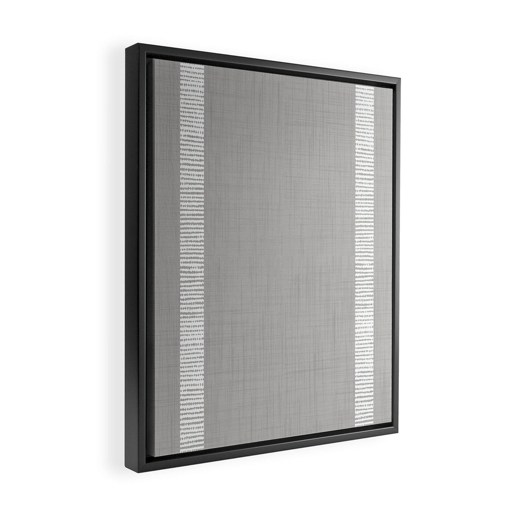 Modern Boho Serenity Stripes Soft Grey  Framed Canvas Print Gallery Image 2