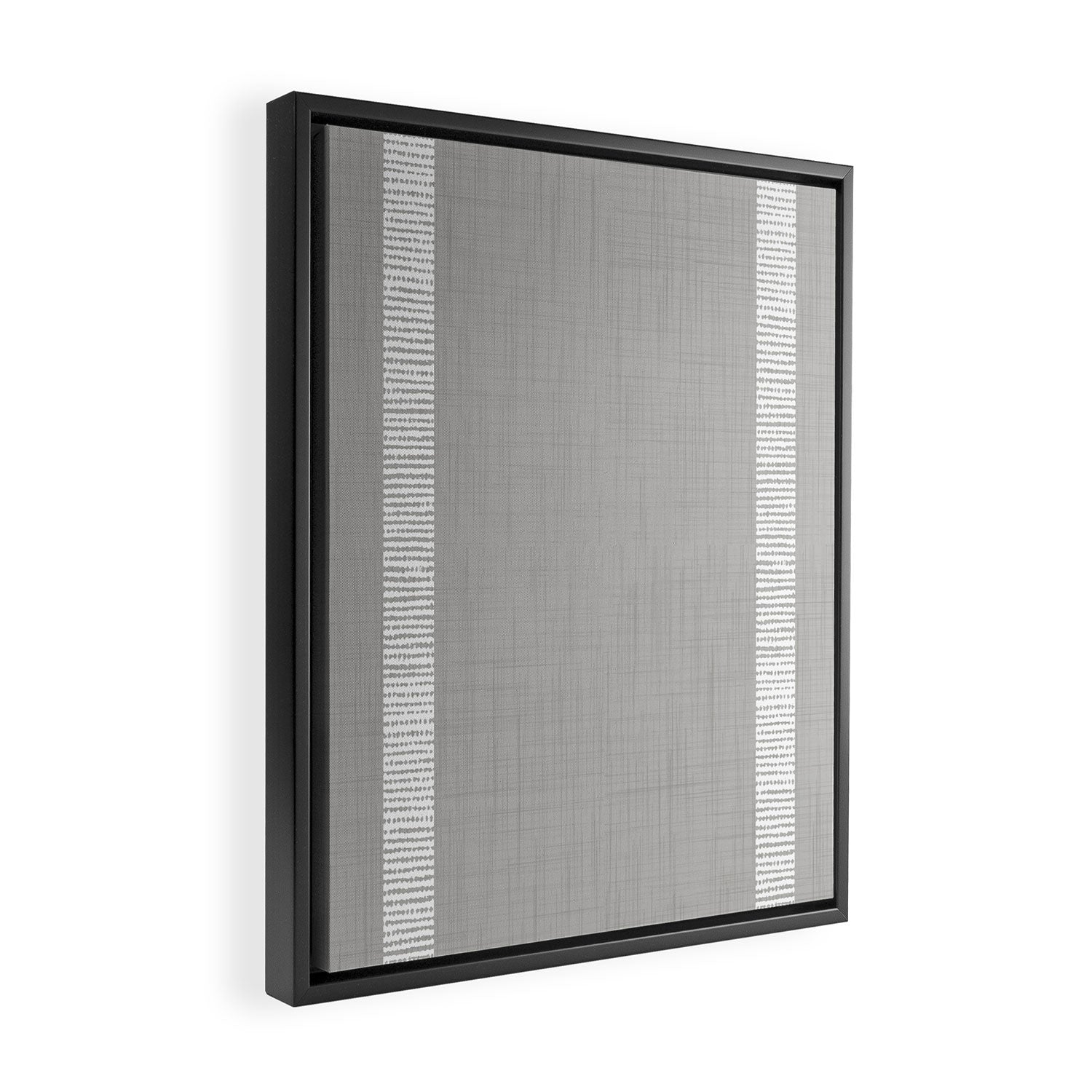 Modern Boho Serenity Stripes Soft Grey  Framed Canvas Print Gallery Image 2