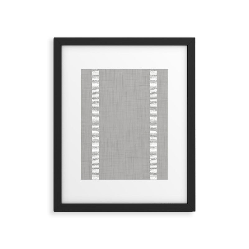 Modern Boho Serenity Stripes Soft Grey  Framed Art Print Gallery Image 6