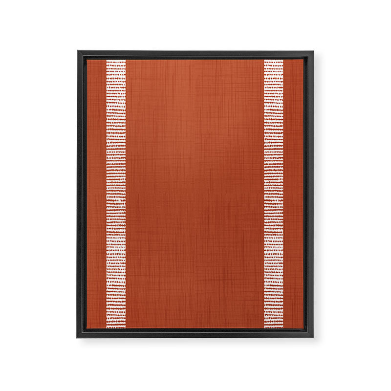 Modern Boho Serenity Stripes Terracotta  Framed Canvas Print Gallery Image 8