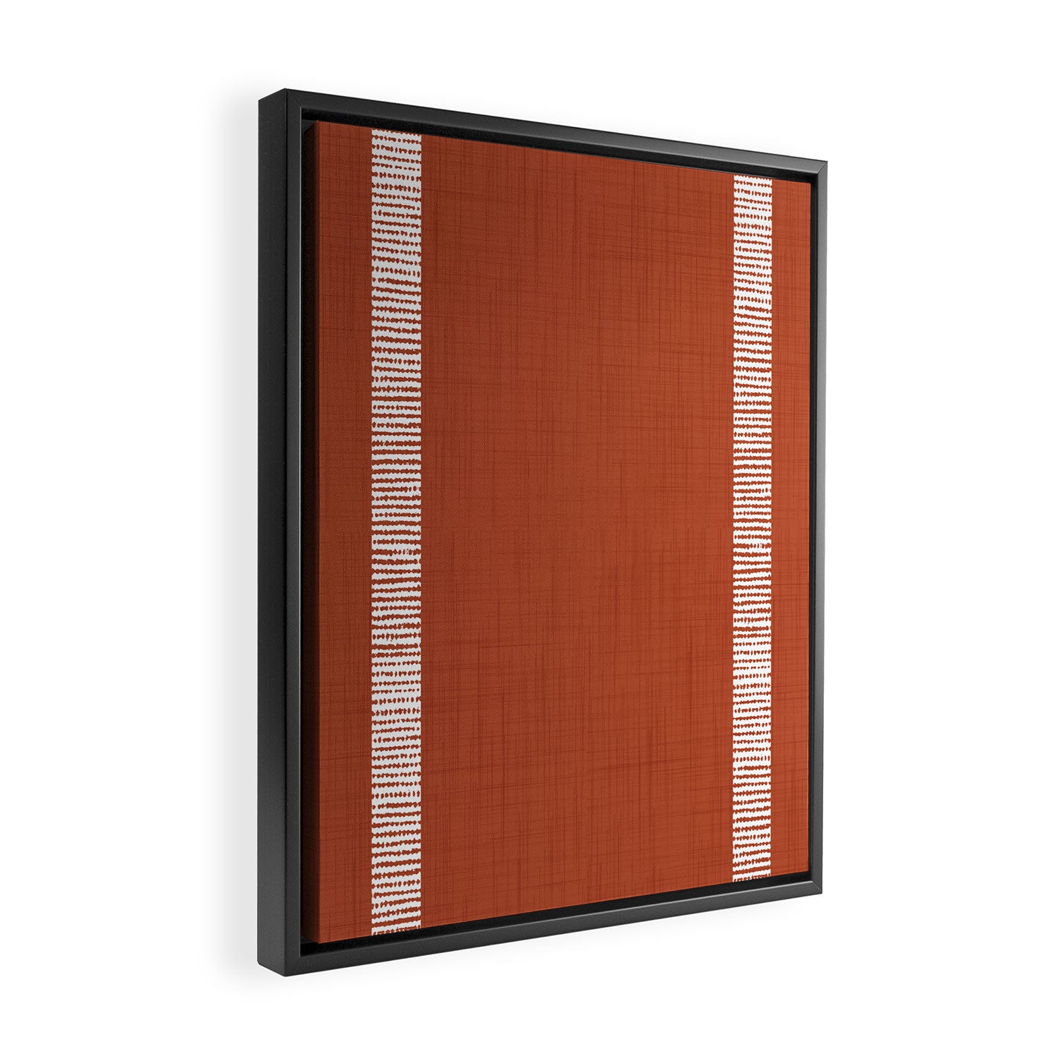 Modern Boho Serenity Stripes Terracotta  Framed Canvas Print Gallery Image 2