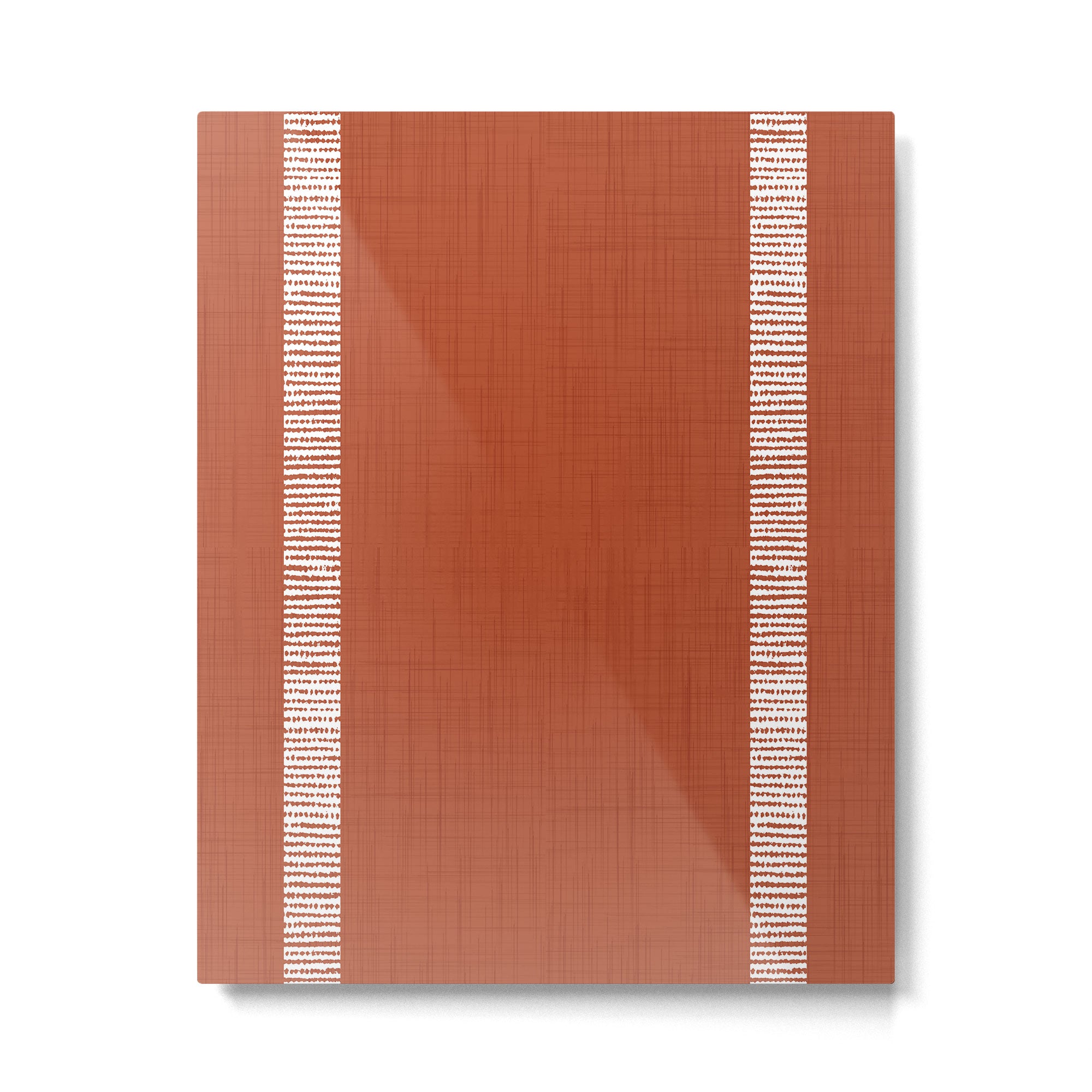 Modern Boho Serenity Stripes Terracotta  Metal Print Gallery Image 6