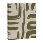 Olive Brushstrokes - Abstract Mid Century Modern Canvas Print Gallery Image 8