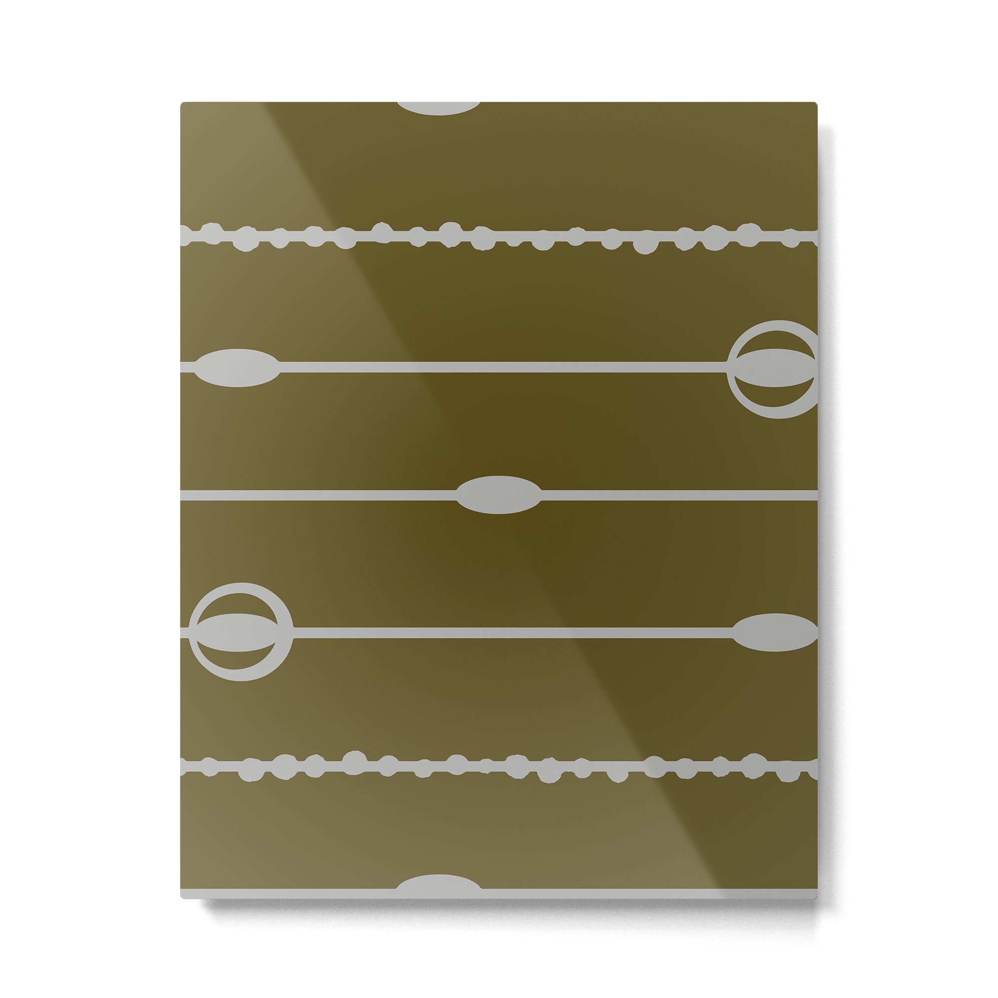 Olive Heritage Revival Stripes-Vintage Modern Elegance Metal Print Gallery Image 6