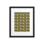 Retro Orbit Brown Olive - Mid Century Modern Geometric Framed Art Print Gallery Image 6