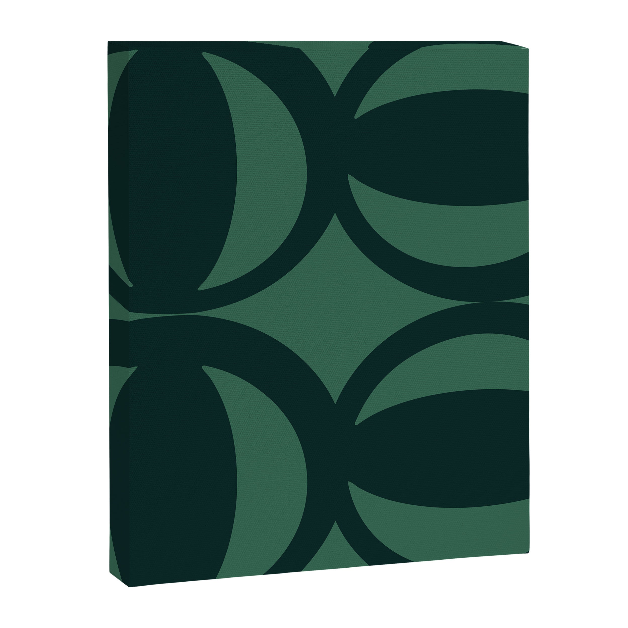 Retro Orbit Forest Green - Mid Century Modern Geometric Canvas Print Gallery Image 8