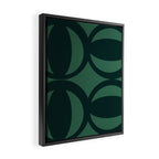 Retro Orbit Forest Green - Mid Century Modern Geometric Framed Canvas Print Gallery Image 2