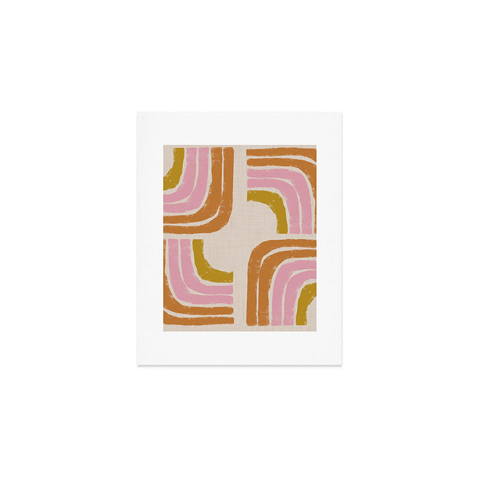 Retro Rainbow Geo - Mid Century Modern Arc Art Print Gallery Image 1