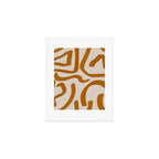 Retro Terra Scribbles - Abstract Mid Century Brush Art Print Gallery Image 1