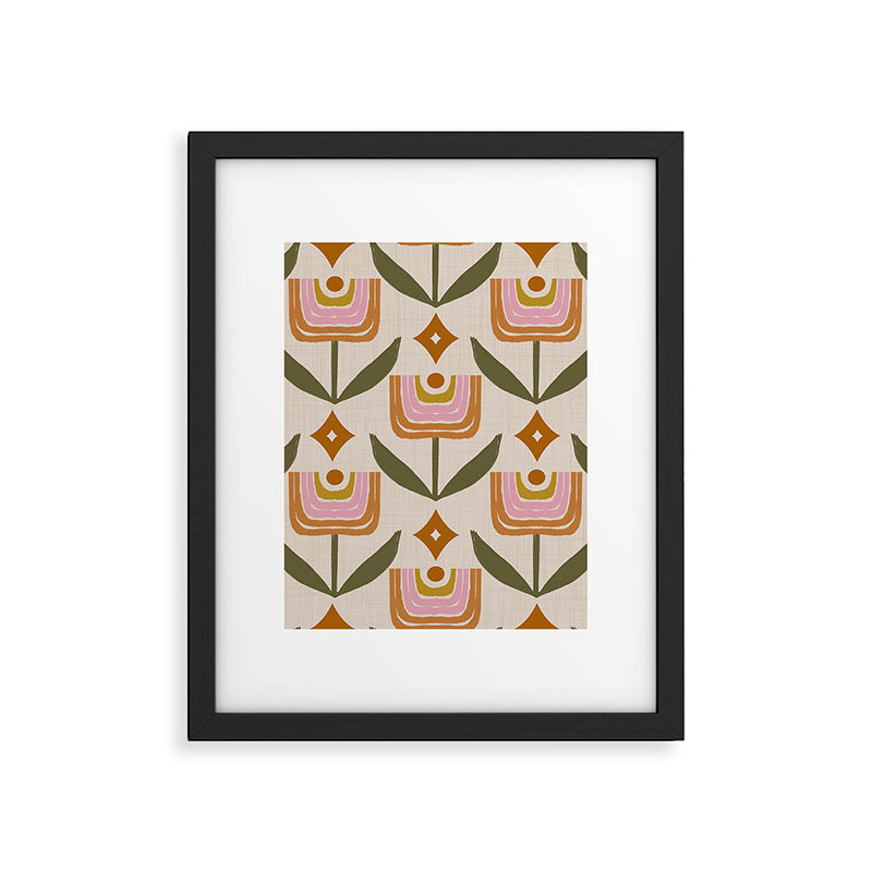 Retro Tulip Bloom - Mid Century Modern Floral Framed Art Print Gallery Image 6