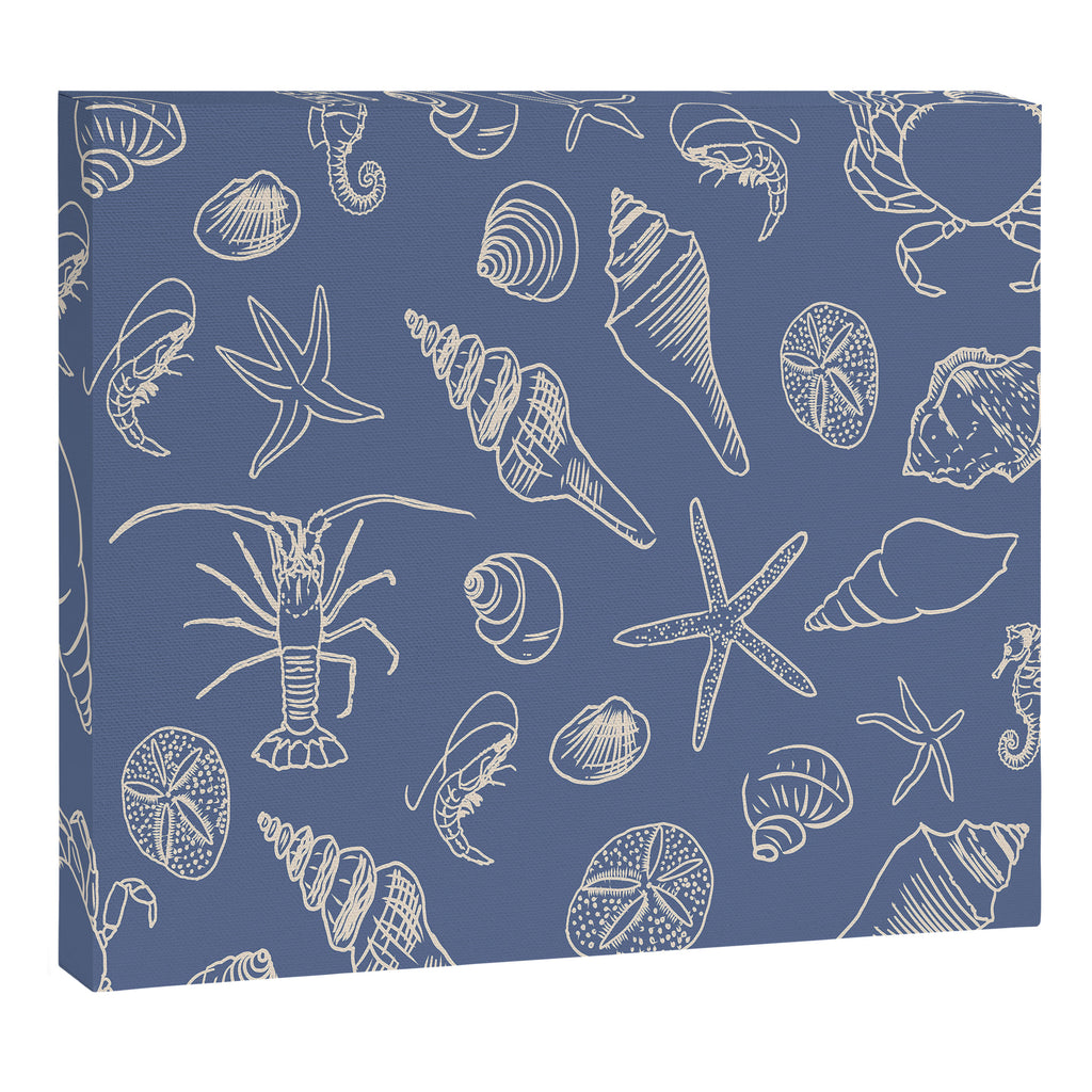 Seahorse Ocean Nautical Coastal Serenity Blue  Canvas Print Gallery Image 12