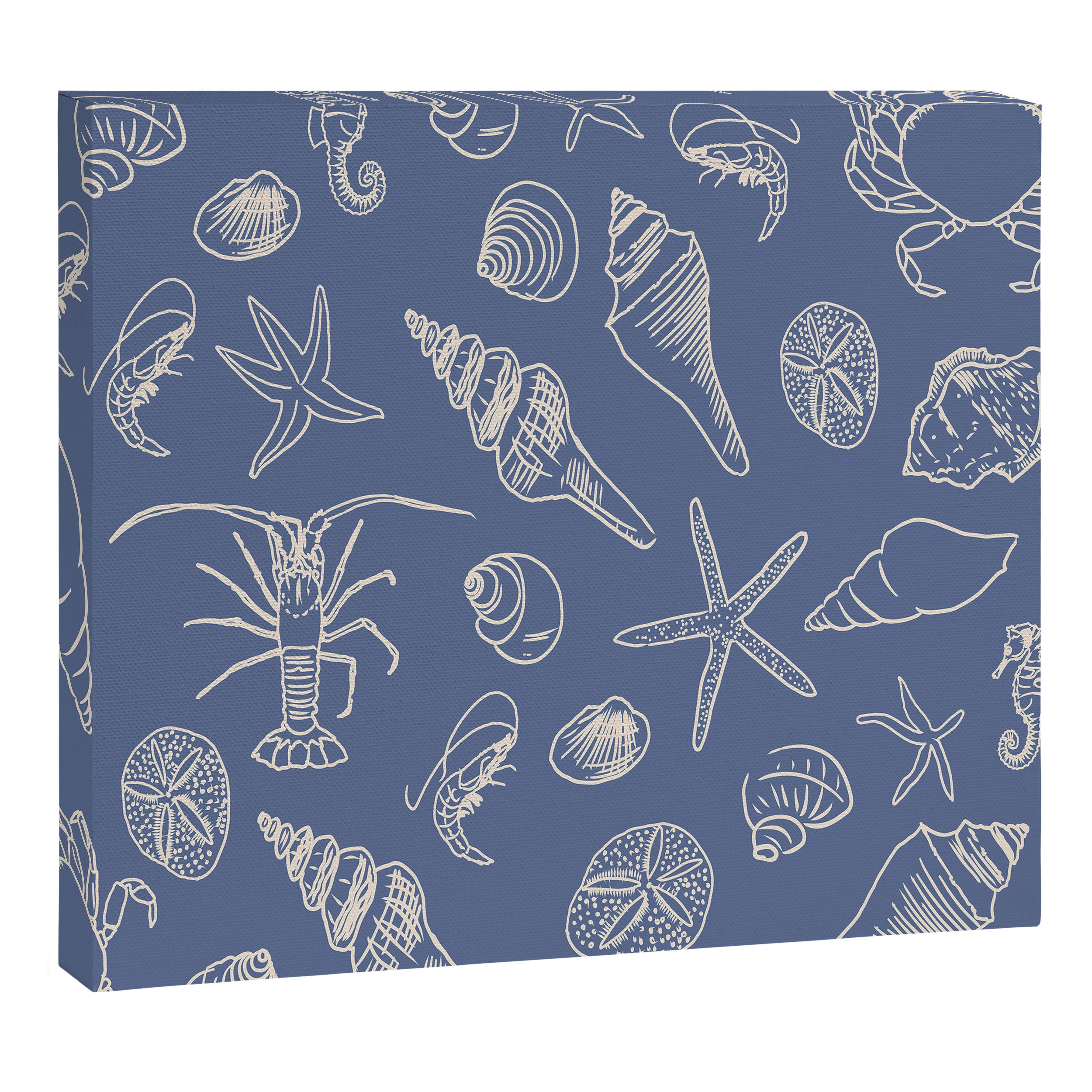Seahorse Ocean Nautical Coastal Serenity Blue  Canvas Print Gallery Image 12