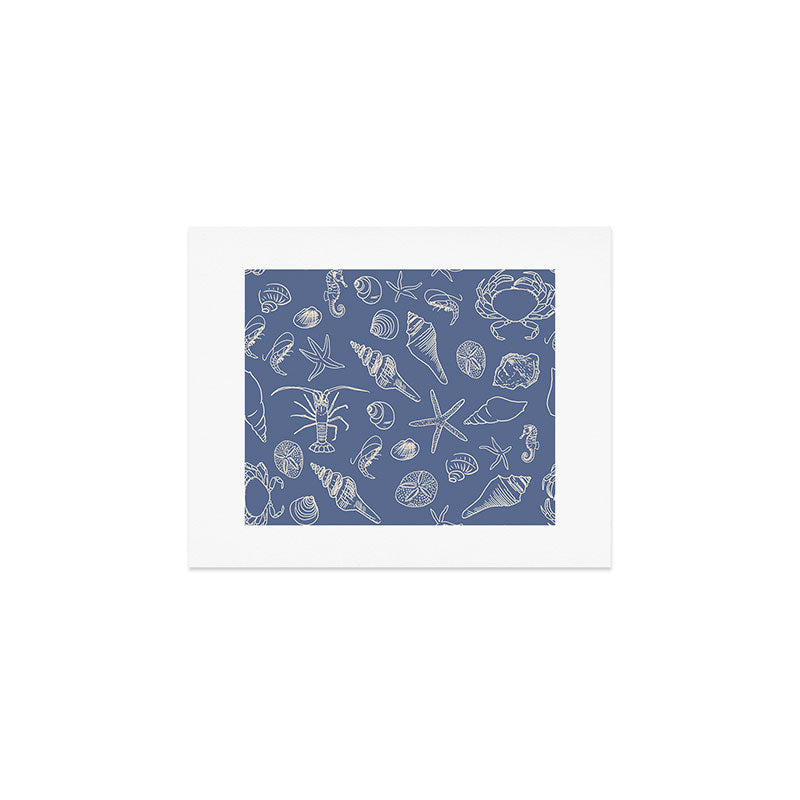 Seahorse Ocean Nautical Coastal Serenity Blue  Art Print Gallery Image 1