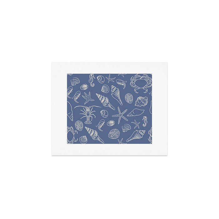 Seahorse Ocean Nautical Coastal Serenity Blue  Art Print Gallery Image 1