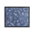 Seahorse Ocean Nautical Coastal Serenity Blue  Framed Canvas Print Gallery Image 12