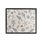 Seahorse Ocean Nautical Coastal Serenity Blue Ivory  Framed Canvas Print Gallery Image 12