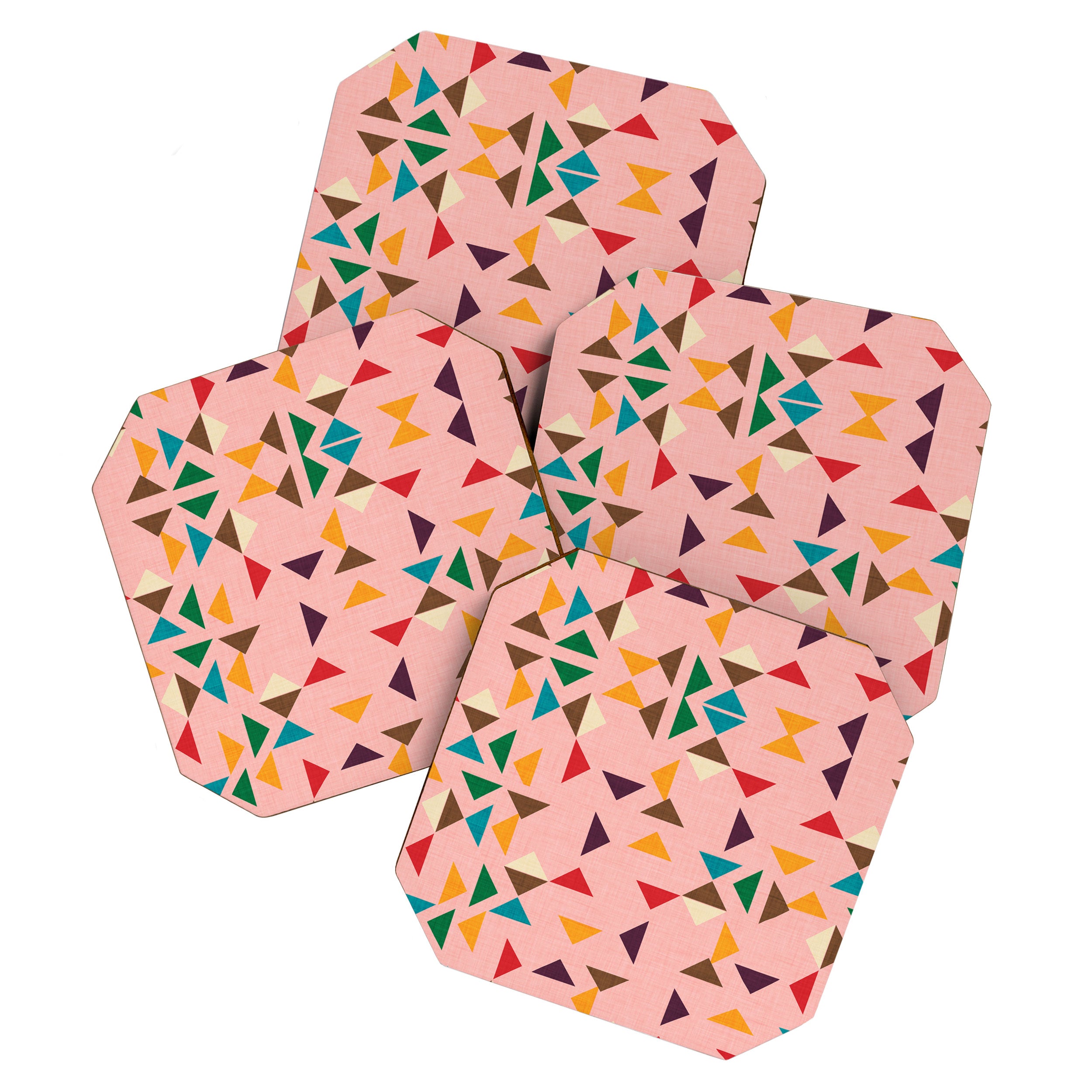Triangle mod pink Coaster Gallery Image 1