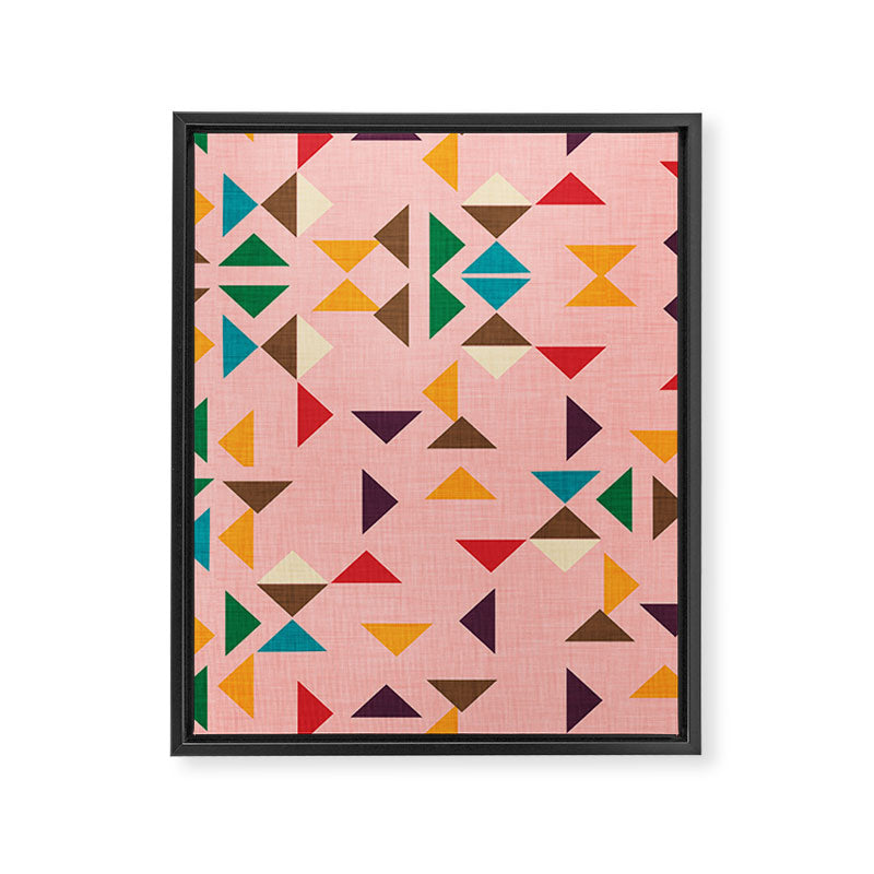 Triangle mod pink Framed Canvas Print Gallery Image 8