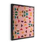 Triangle mod pink Framed Canvas Print Gallery Image 2