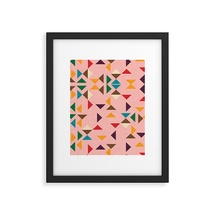 Triangle mod pink Framed Art Print Gallery Image 1