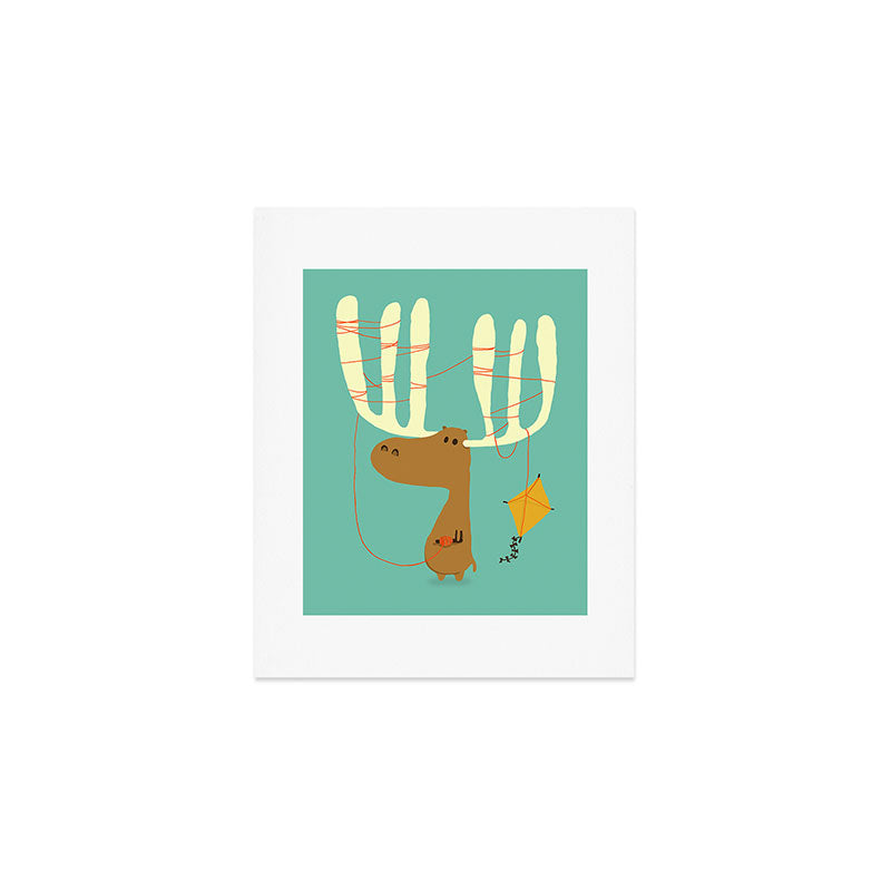 A moose ing Art Print Gallery Image 1