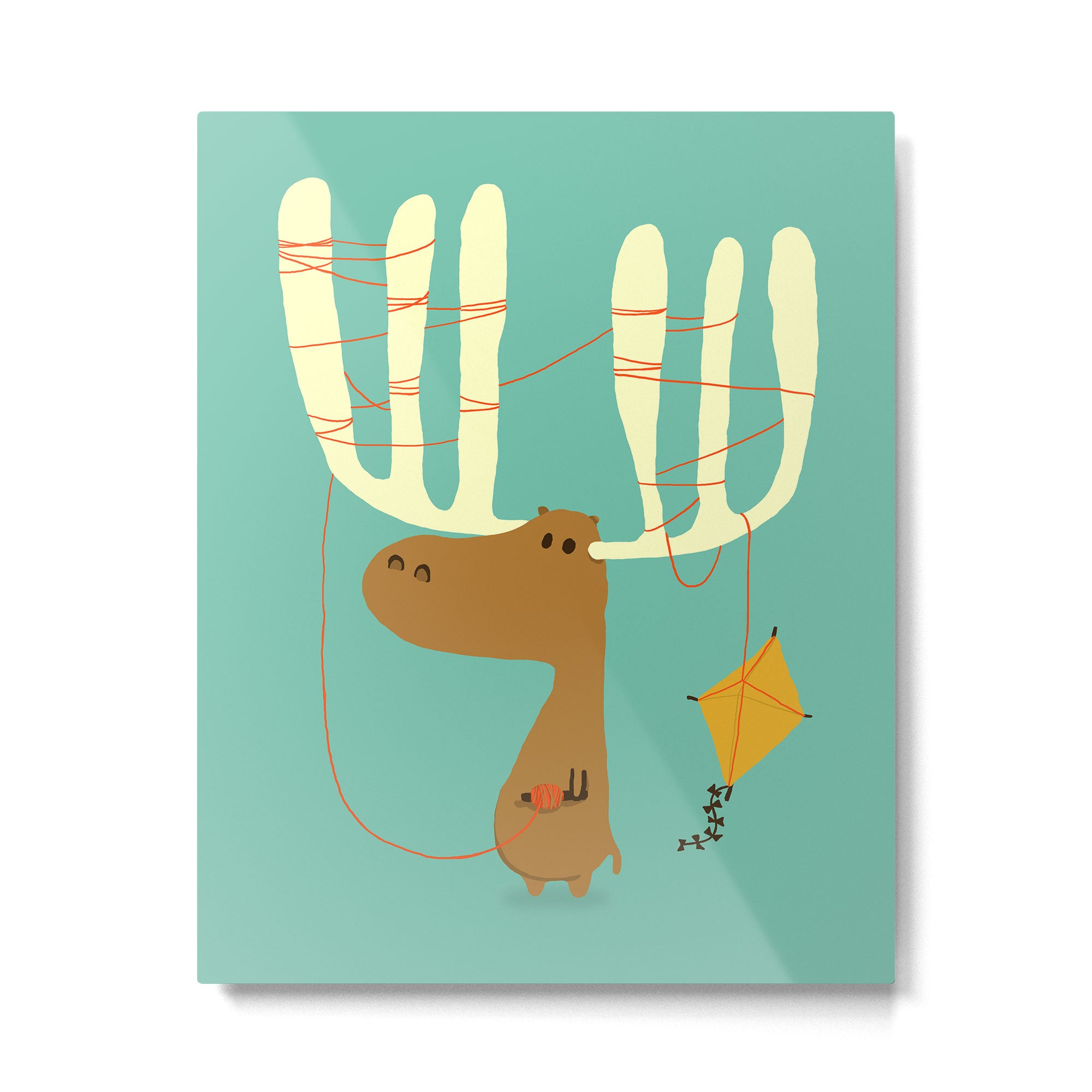 A moose ing Metal Print Gallery Image 4