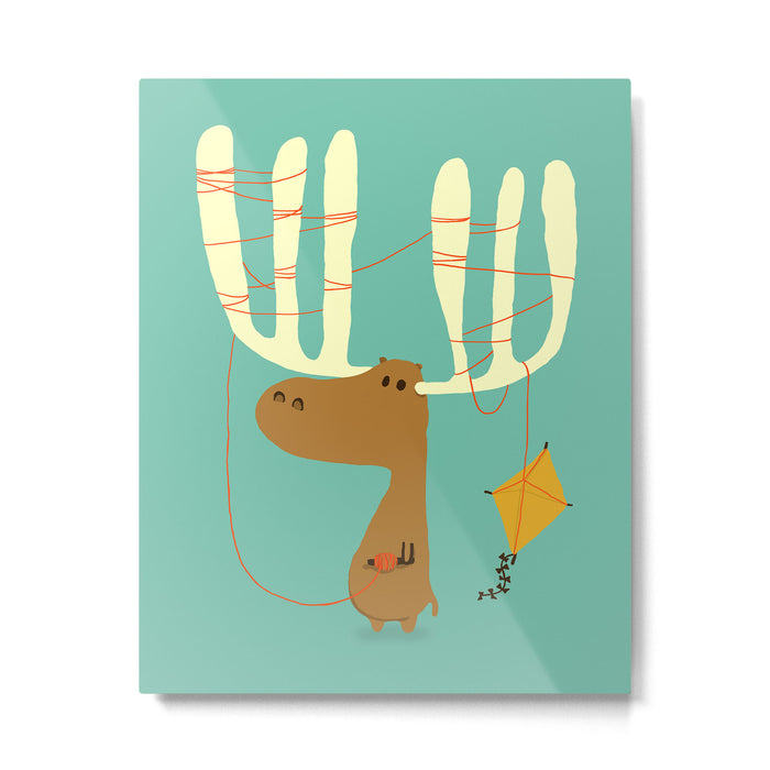 A moose ing Metal Print Gallery Image 1