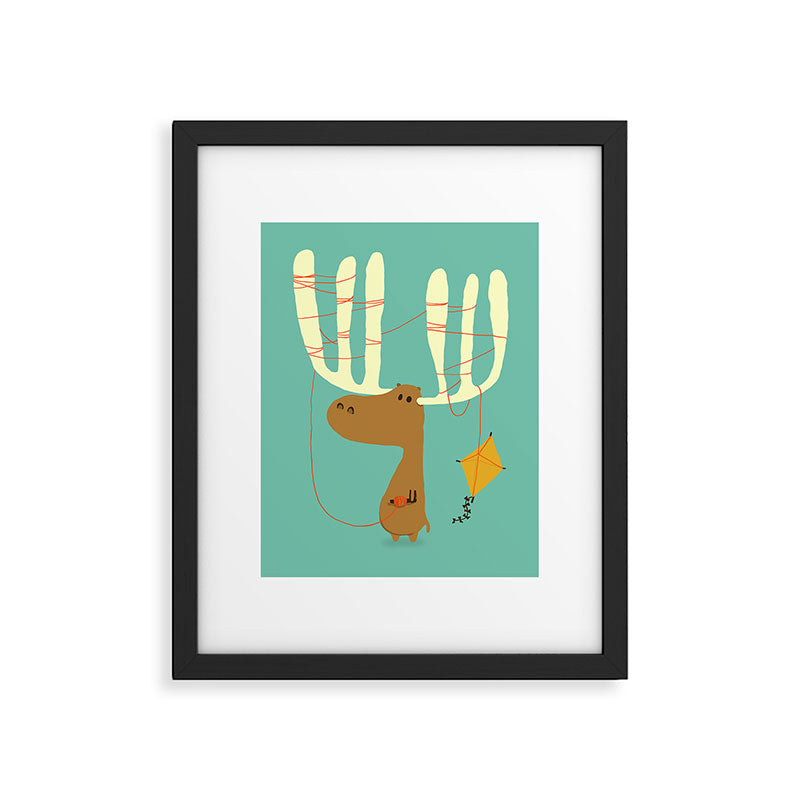 A moose ing Framed Art Print Gallery Image 5