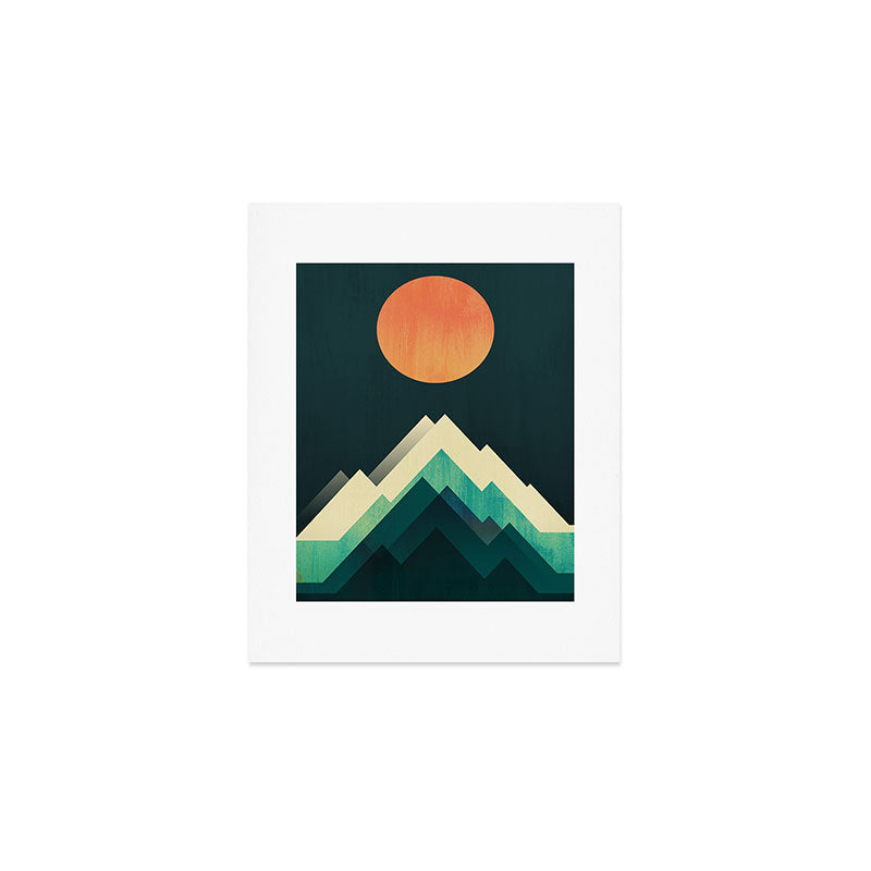 Ablaze on cold mountain Art Print Gallery Image 1