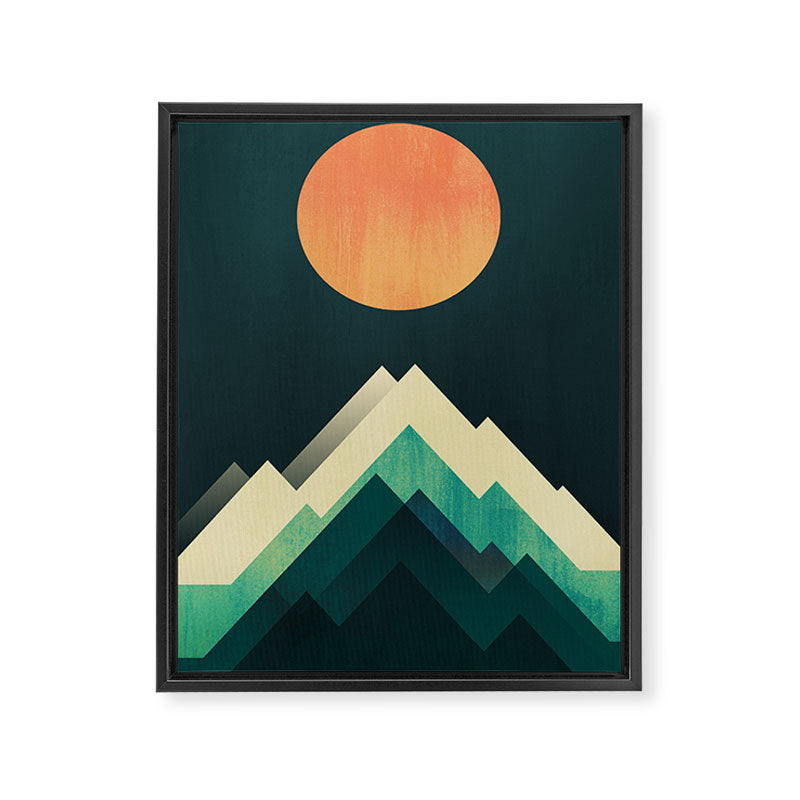 Ablaze on cold mountain Framed Canvas Print Gallery Image 6
