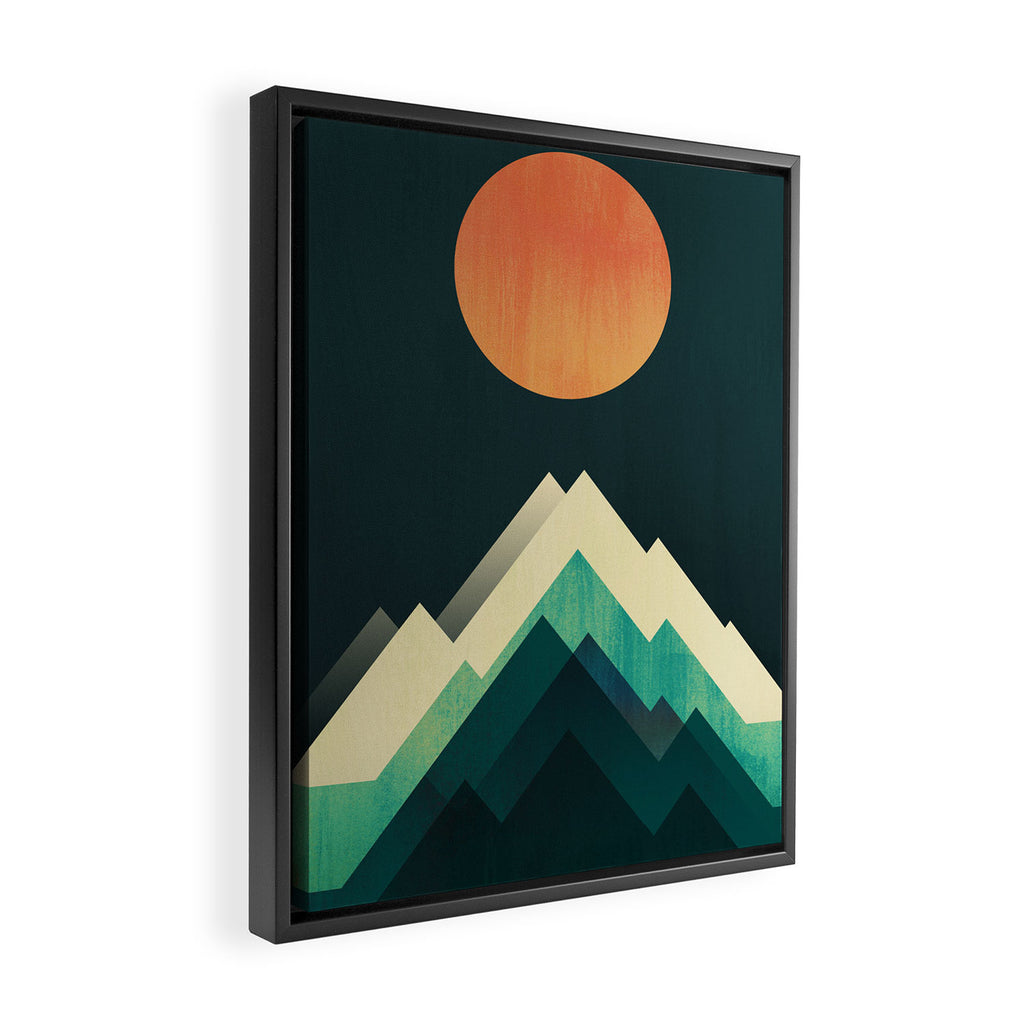 Ablaze on cold mountain Framed Canvas Print Gallery Image 2