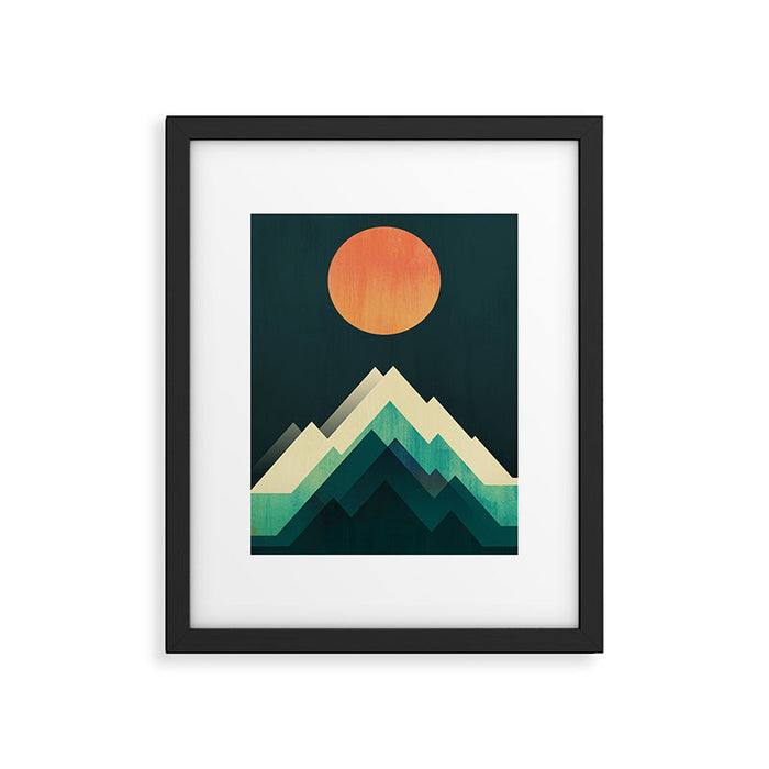 Ablaze on cold mountain Framed Art Print Gallery Image 1