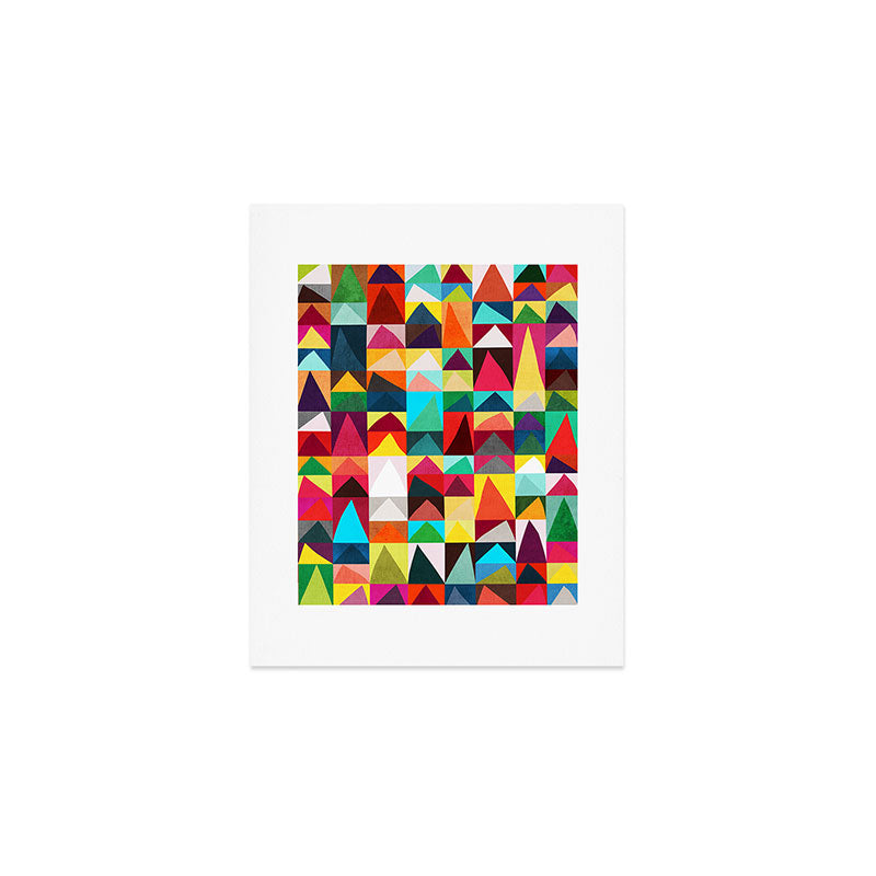 Abstract Geometric Mountains Art Print Gallery Image 1