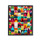 Abstract Geometric Mountains Framed Canvas Print Gallery Image 8