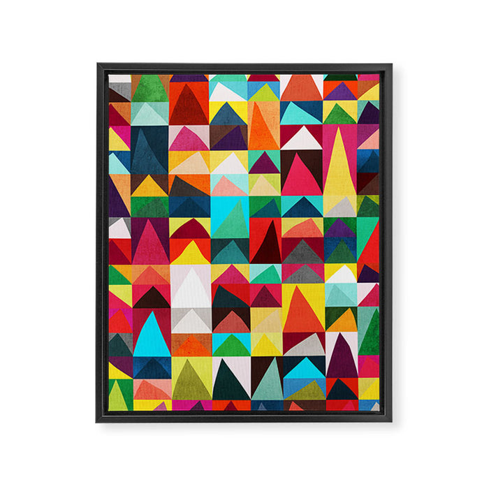 Abstract Geometric Mountains Framed Canvas Print Gallery Image 1